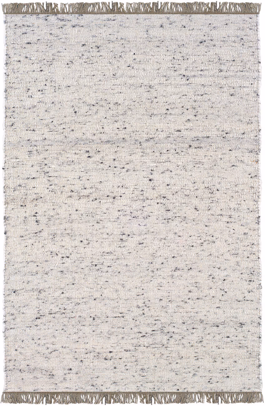 Linon Beige Wool Braided Rug