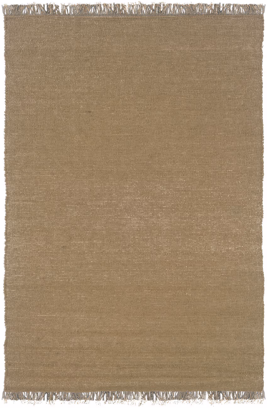 Linon Brown Wool Braided Rug 5