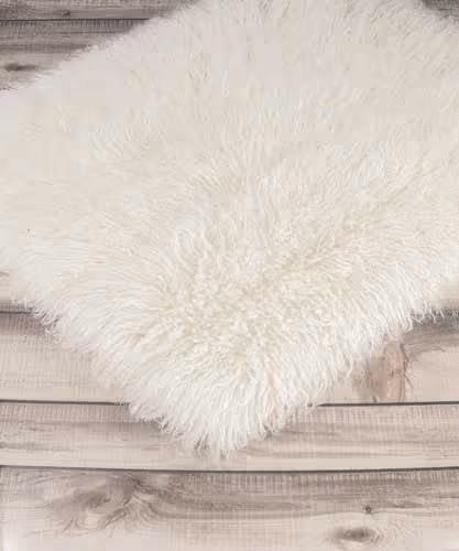 FlokatiRug White Solid Color Shag Rug 2