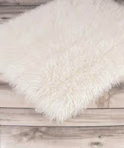 FlokatiRug White Solid Color Shag Rug 3 Product Image