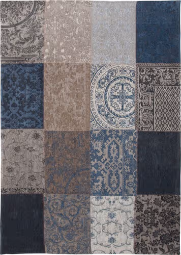 Louis De Poortere Vintage - Multi Blue Flatweave Cotton Rug Product Image