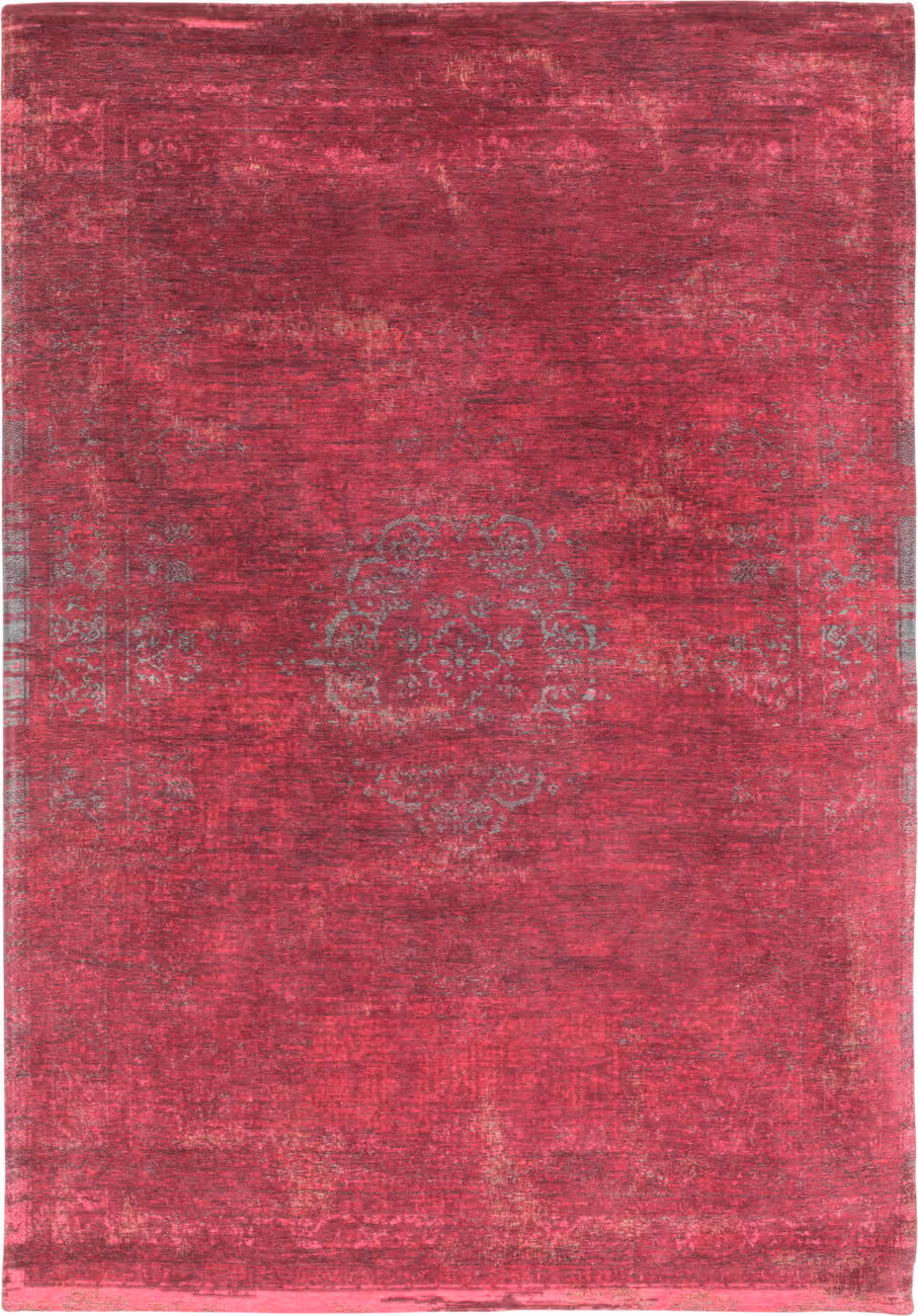Louis De Poortere Fading World - Medaillon Pink Flatweave Cotton Rug