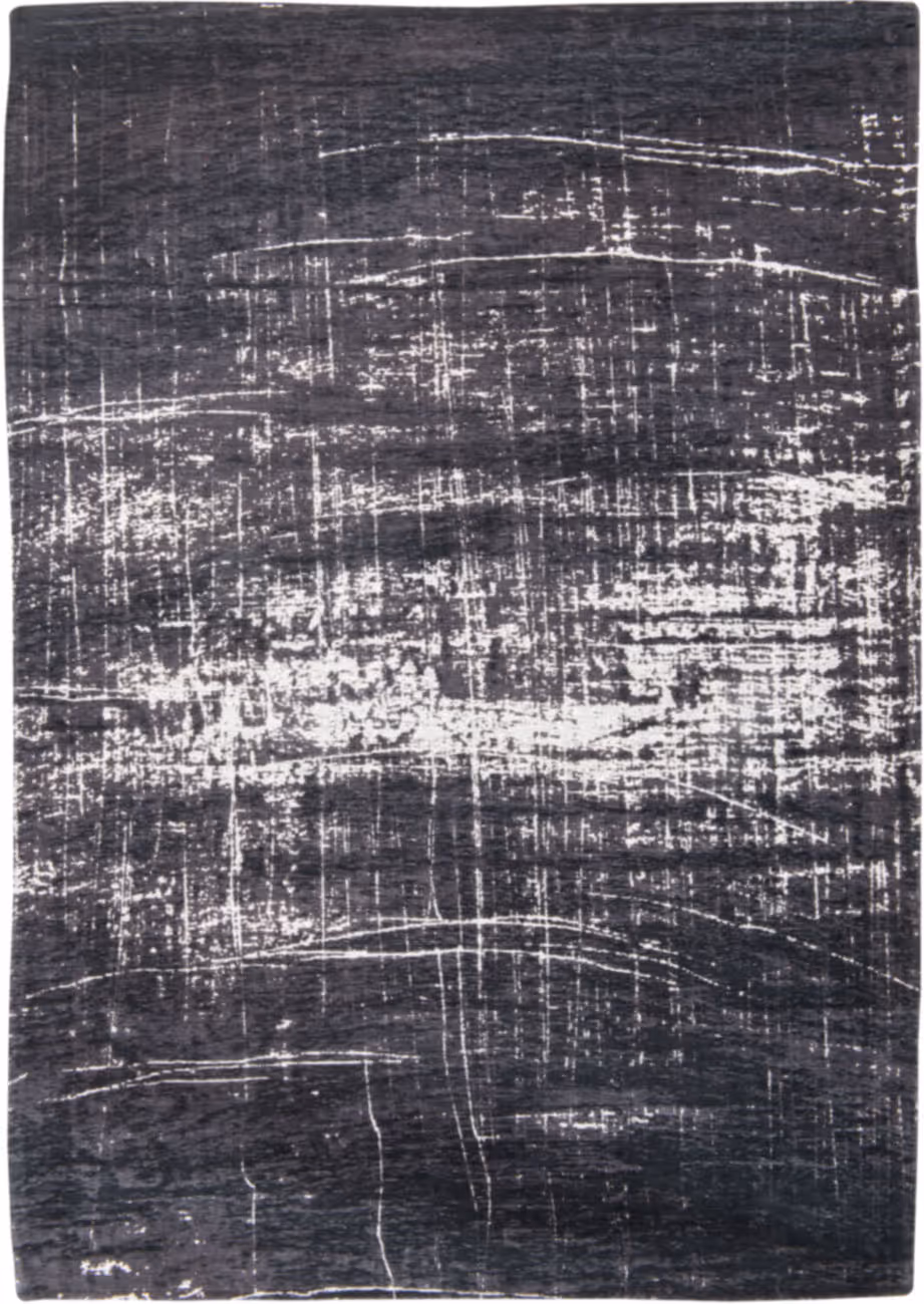 Louis De Poortere Mad Men - Griff Black Flatweave Cotton Rug