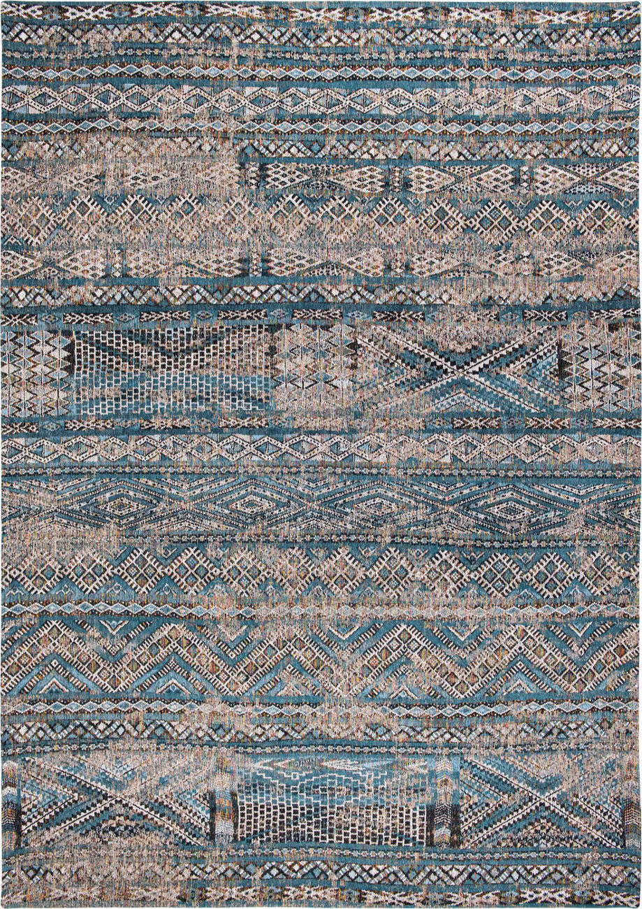 Louis De Poortere Antiquarian - Kilim Blue Flatweave Cotton Rug