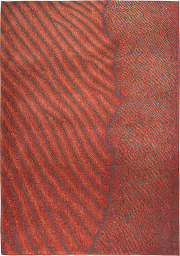 Louis De Poortere Waves - Shores Red Flatweave Cotton Rug Product Image