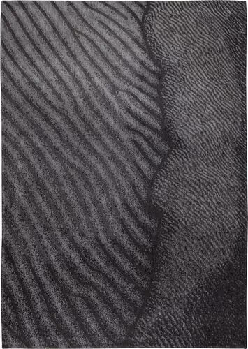 Louis De Poortere Waves - Shores Black Flatweave Cotton Rug Product Image