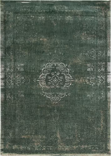 Louis De Poortere Fading World - Medaillon Green Flatweave Cotton Rug Product Image