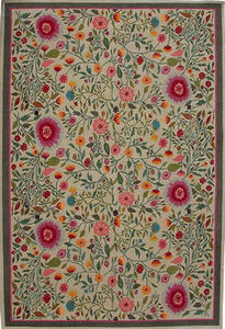 M&M Red Designer Floral Rug 2 Product Image