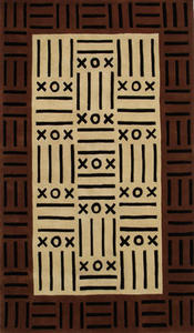 M&M Brown Designer Patterned Rug Product Image