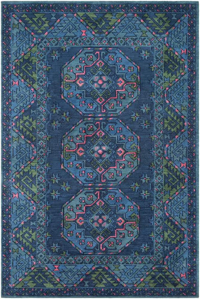 Surya Arabia ABA-6270 Bright Pink Abstract Patterned Rug