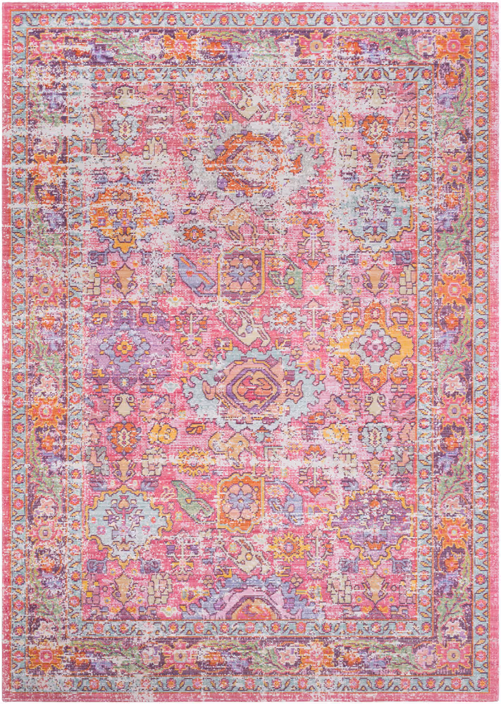 Surya Antioch AIC-2315 Bright Pink Synthetic Transitional Rug