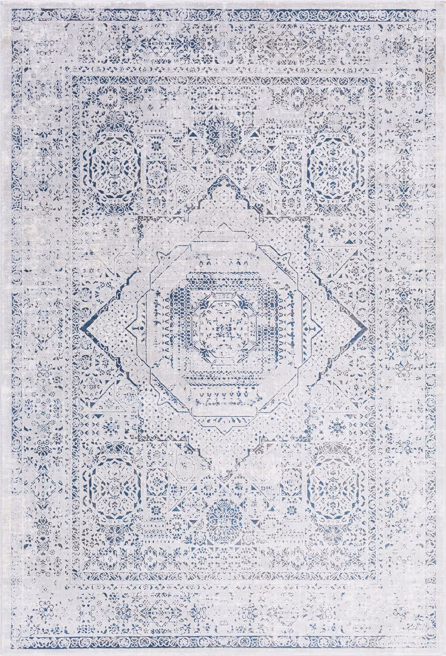 Modern Loom Aisha Ais-2318 Blue Power Loomed Synthetic Rug