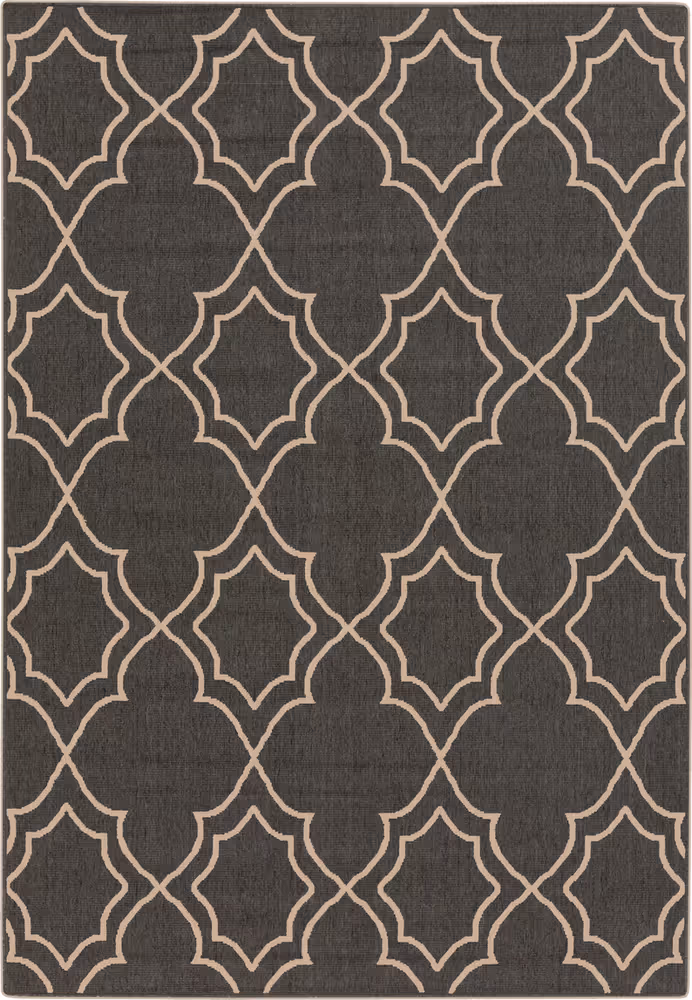 Surya Alfresco ALF-9590 Black Outdoor Synthetic Rug