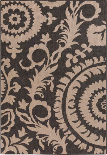 Surya Alfresco ALF-9615 Black Outdoor Synthetic Rug Product Image