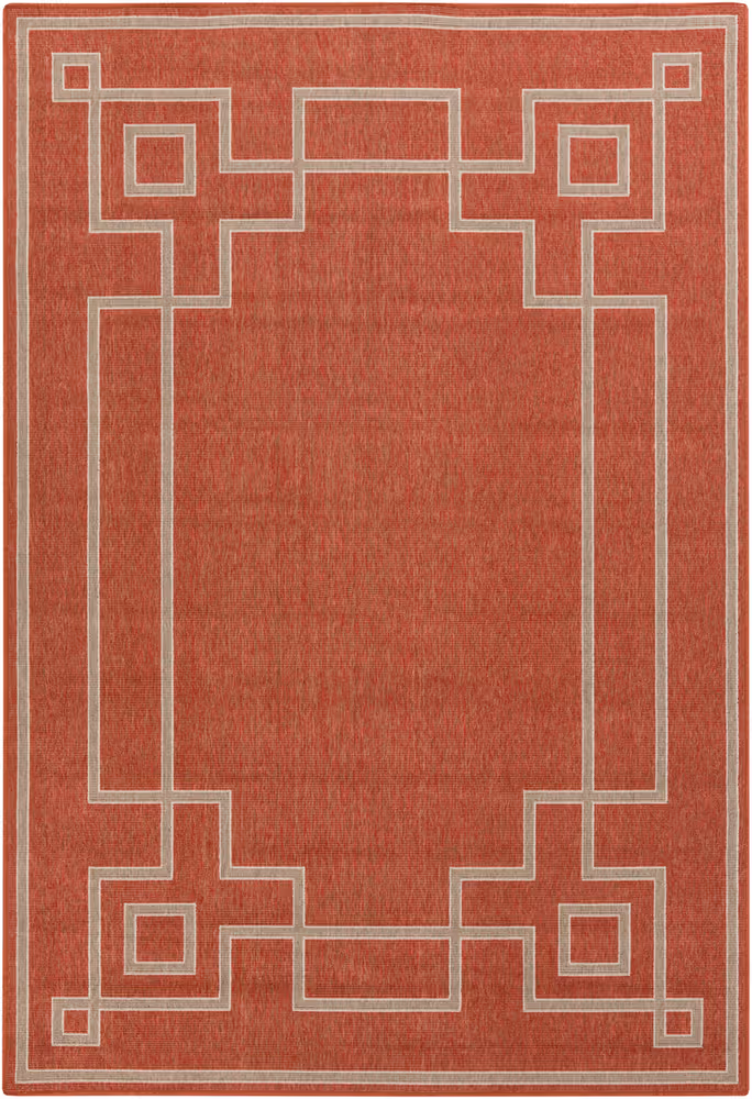 Surya Alfresco ALF-9631 Rust Synthetic Outdoor Rug