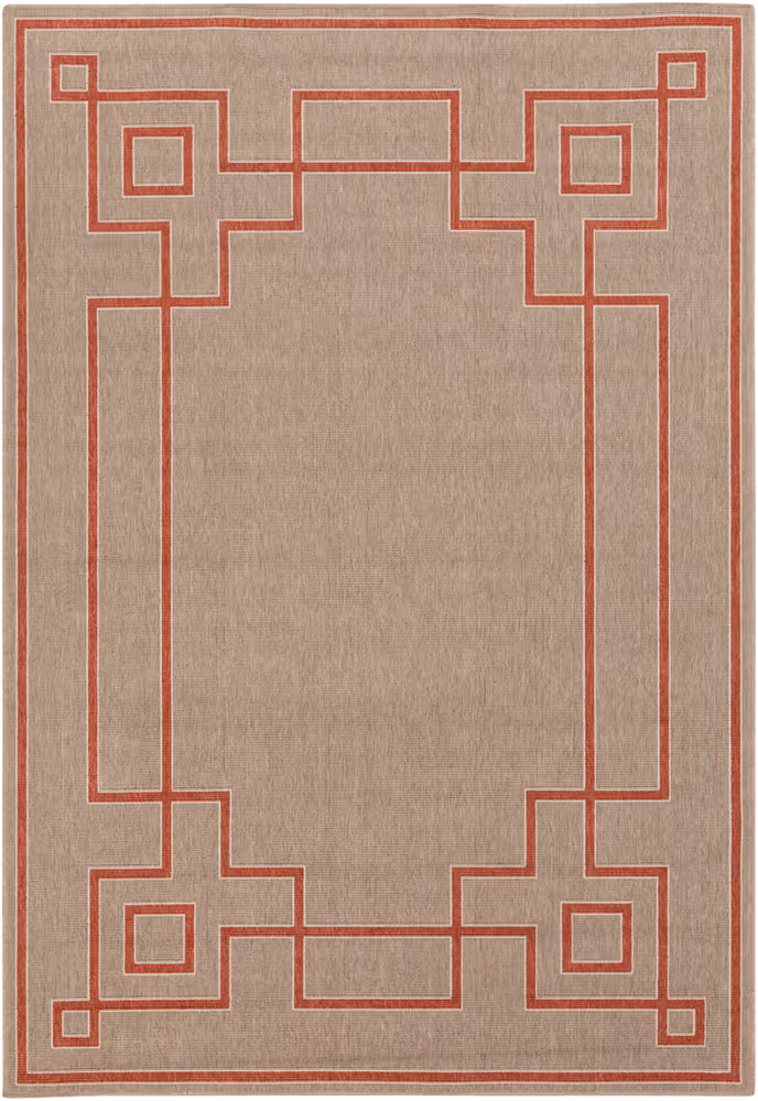 Surya Alfresco ALF-9633 Rust Outdoor Patterned Rug