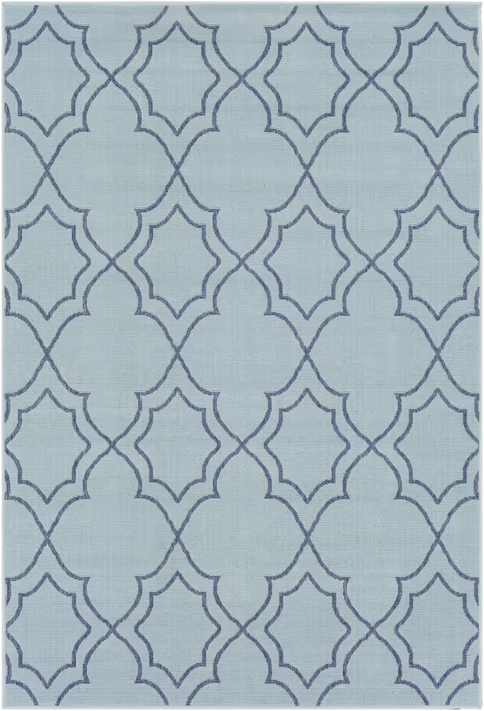 Surya Alfresco ALF-9652 Aqua Patterned Outdoor Rug