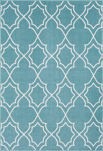 Surya Alfresco ALF-9653 Teal Synthetic Patterned Rug Product Image