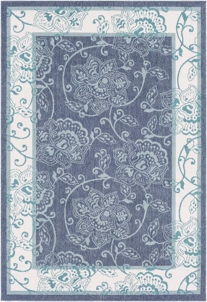 Surya Alfresco ALF-9660 Charcoal Outdoor Bordered Rug