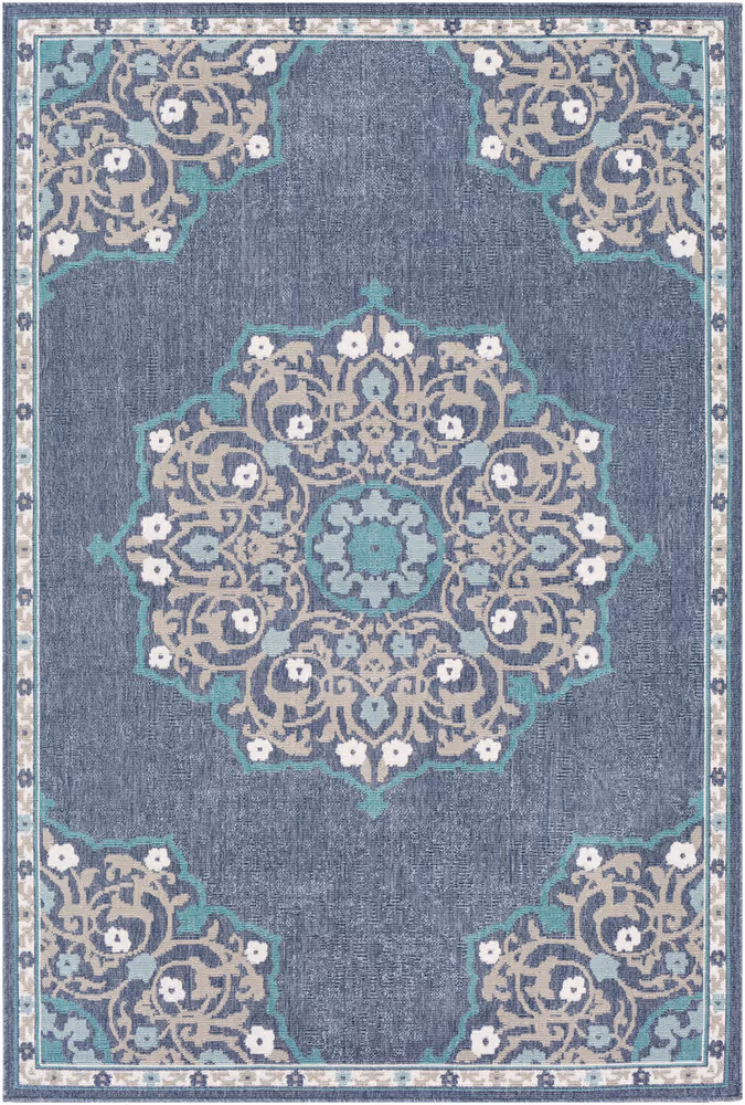 Surya Alfresco ALF-9678 Charcoal Synthetic Traditional Rug