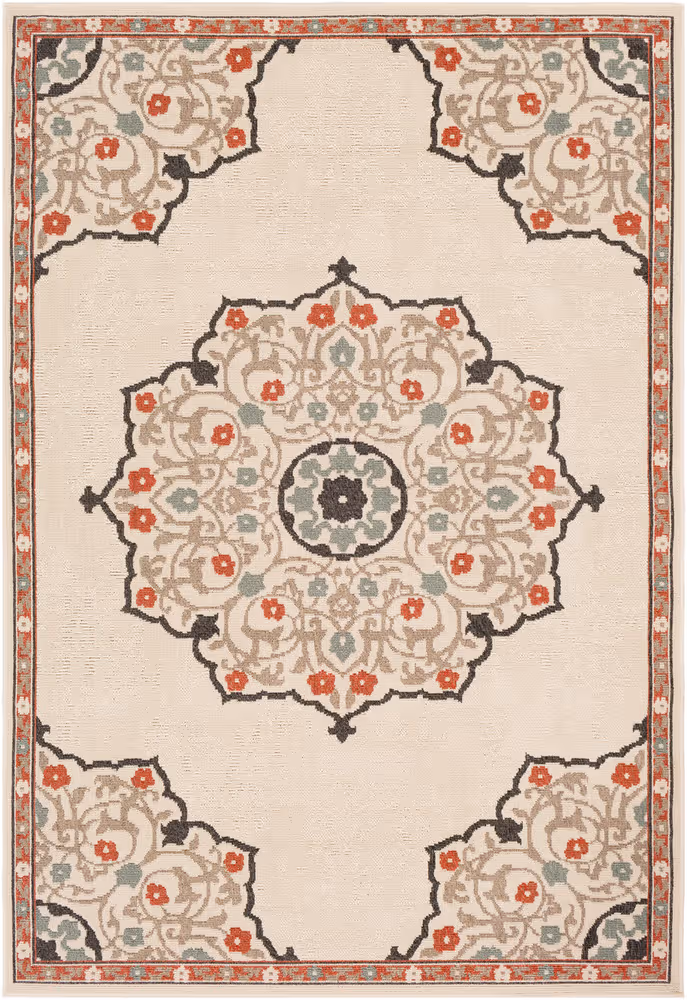 Surya Alfresco ALF-9679 Burnt Orange Synthetic Outdoor Rug