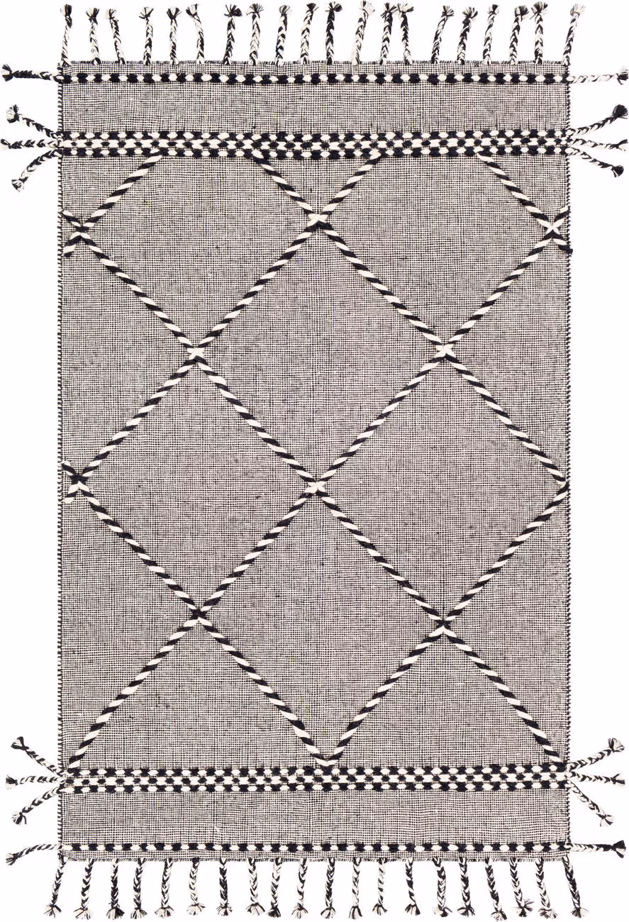 Surya Apache APA-2306 Black Wool Braided Rug