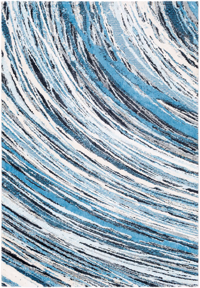 Surya Apricity APY-1018 Sky Blue Abstract Synthetic Rug