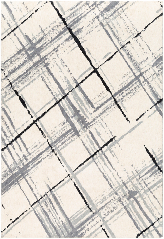 Apricity APY-1021 Medium Gray Abstract Synthetic Rug