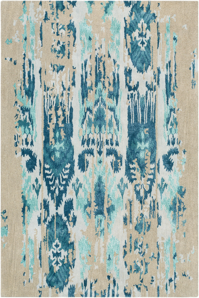 Surya Artist Studio ART240 Teal Abstract Silk Rug from the Modern Rug