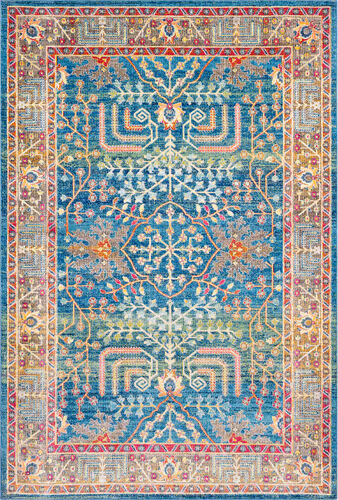 Surya Aura Silk ASK-2310 Sky Blue Transitional Synthetic Rug Product Image