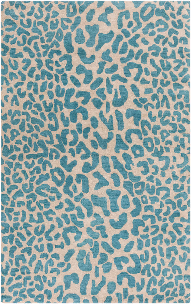 Surya Athena ATH-5120 Dark Green Wool Cow Hide Rug