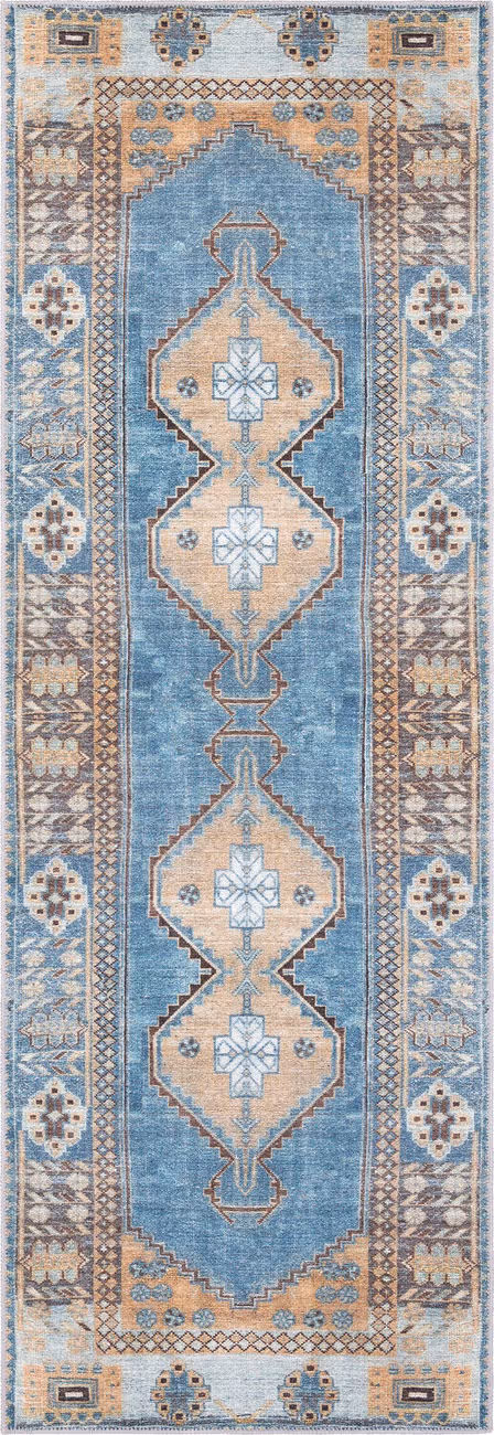 Modern Loom Antiquity Auy-2301 Blue Power Loomed Natural Fiber Rug