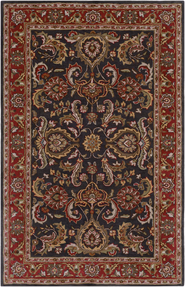 Surya Middleton AWHY-2061 Bright Red Floral Traditional Rug