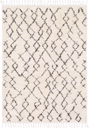 Surya Berber Shag BBE-2301 Charcoal Patterned Abstract Rug Product Image