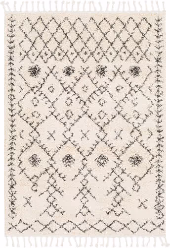 Surya Berber Shag BBE-2302 Charcoal Abstract Shag Rug Product Image