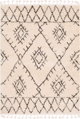 Surya Berber Shag BBE-2305 Charcoal Abstract Synthetic Rug Product Image