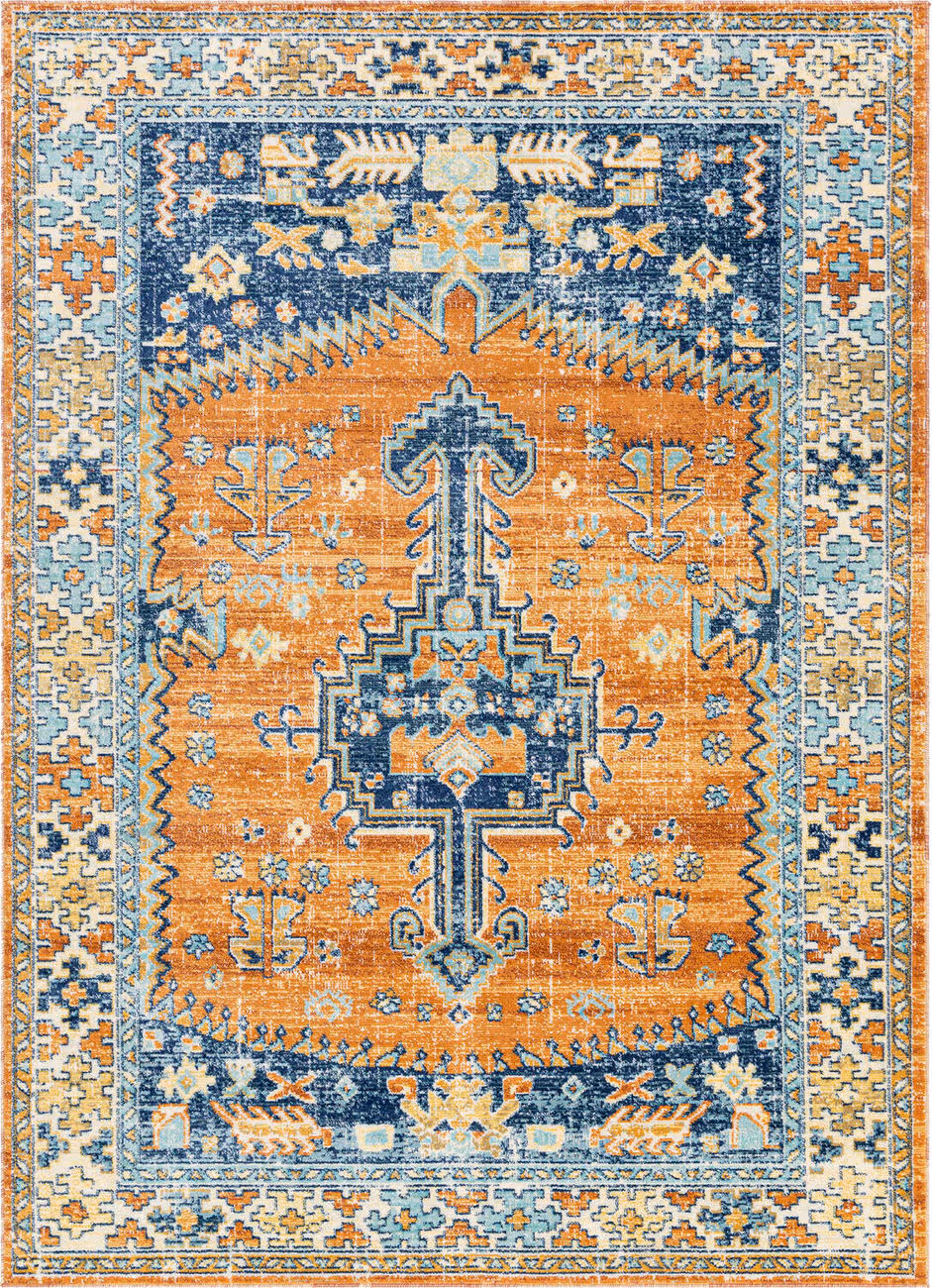 Modern Loom Adelhel ADL-2310 Multi-Colored Power Loomed Synthetic Rug