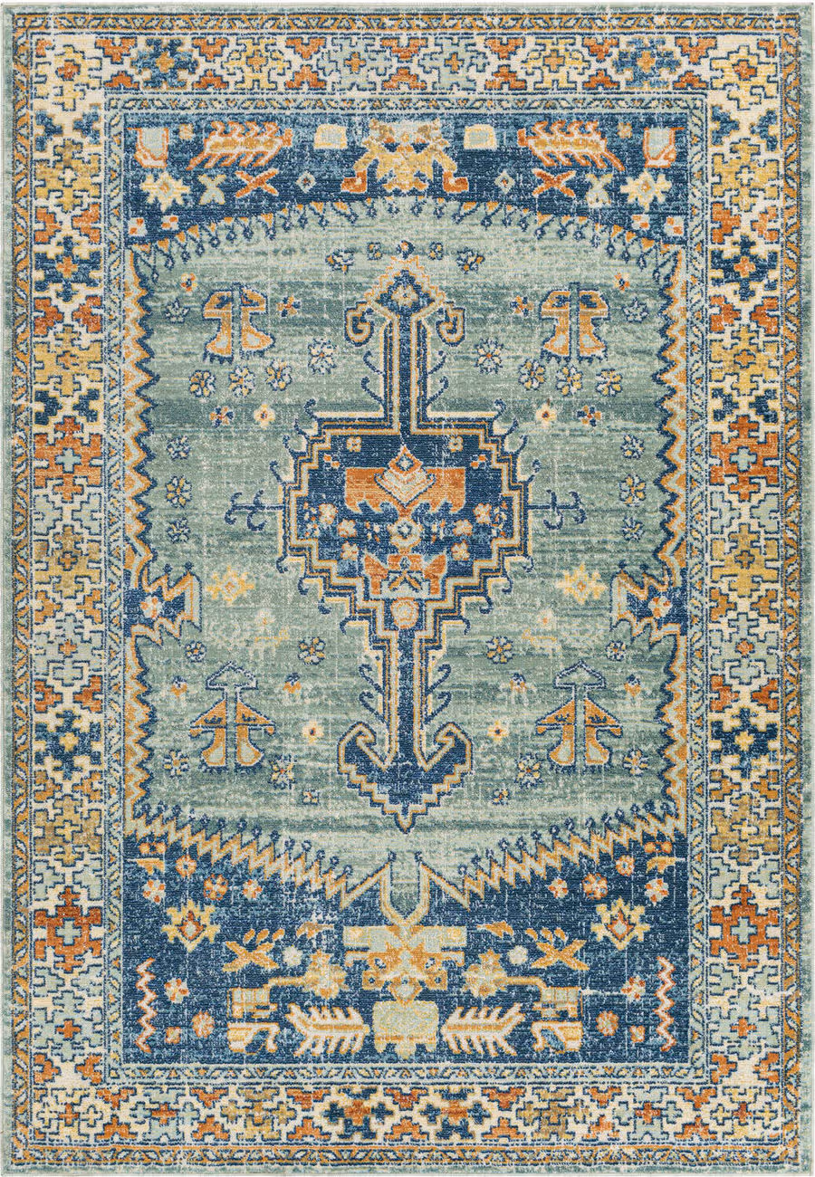 Modern Loom Adelhel ADL-2333 Multi-Colored Power Loomed Synthetic Rug