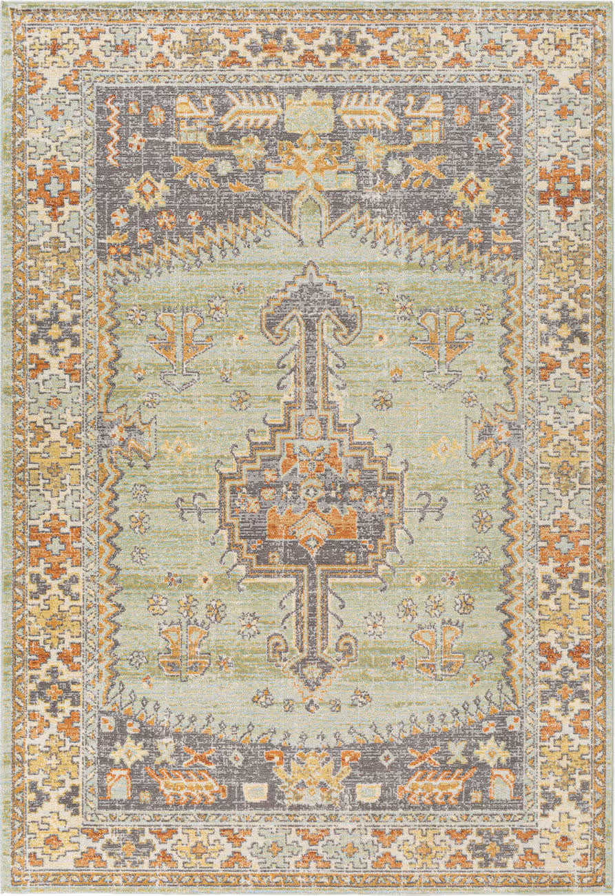 Modern Loom Adelhel ADL-2334 Multi-Colored Power Loomed Synthetic Rug