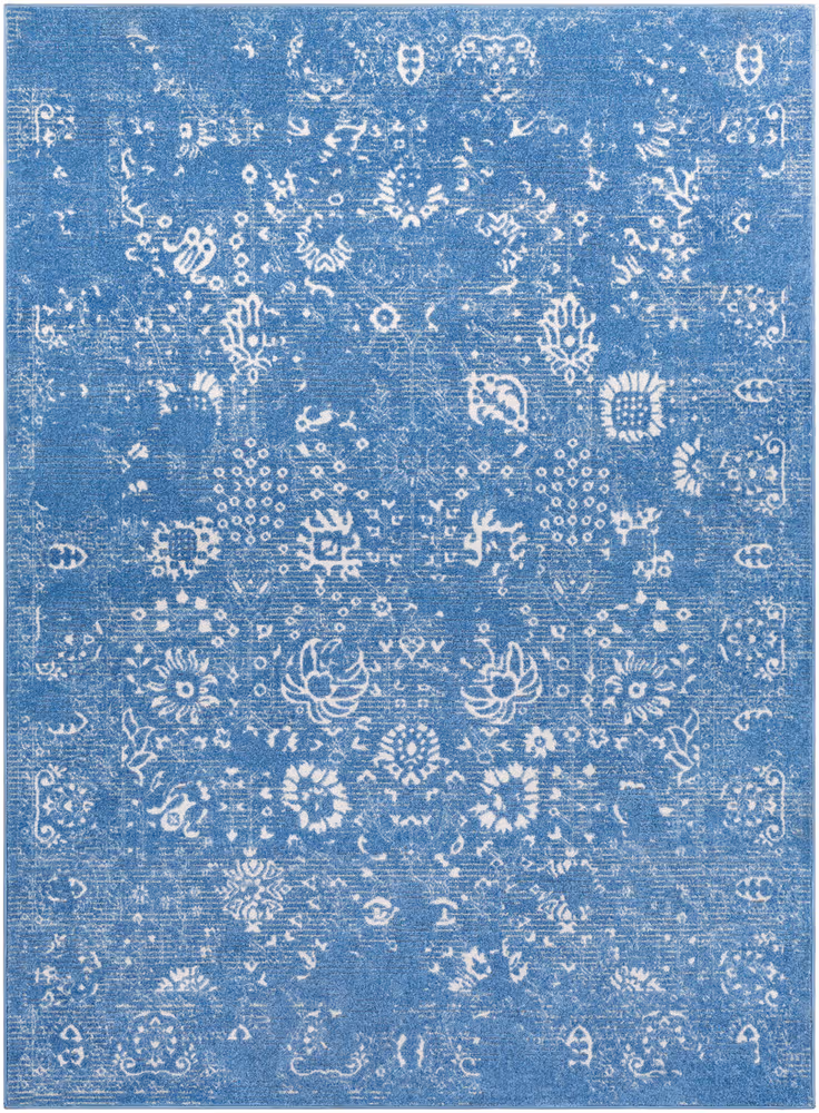Surya Bahar BHR-2316 Bright Blue Patterned Floral Rug