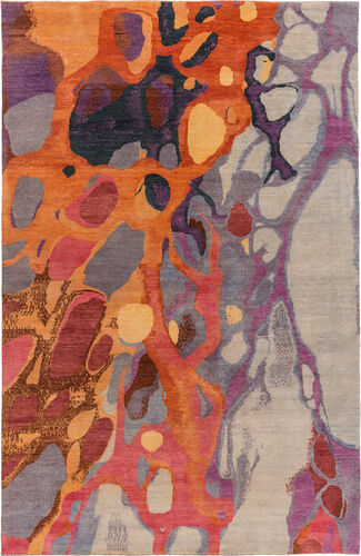 Brought to Light BOL-4006 Dark Red Abstract Wool Rug Product Image