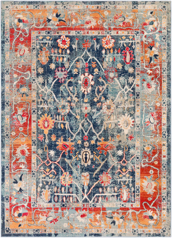 Surya Bohemian BOM-2304 Navy Transitional Abstract Rug