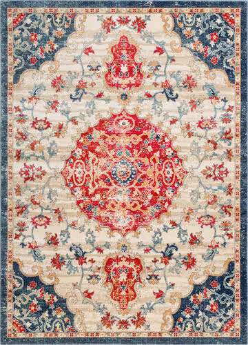 Surya Bohemian BOM-2310 Bright Pink Abstract Transitional Rug Product Image