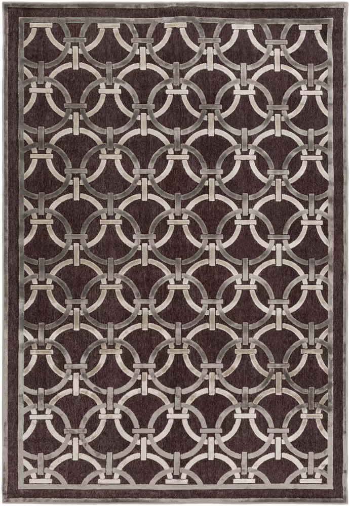 Surya Basilica BSL-7218 Dark Brown Synthetic Natural Fiber Rug