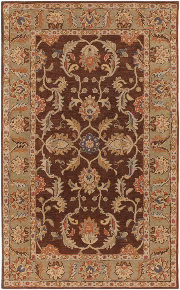 Surya Caesar CAE-1009 Dark Brown Wool Traditional Rug