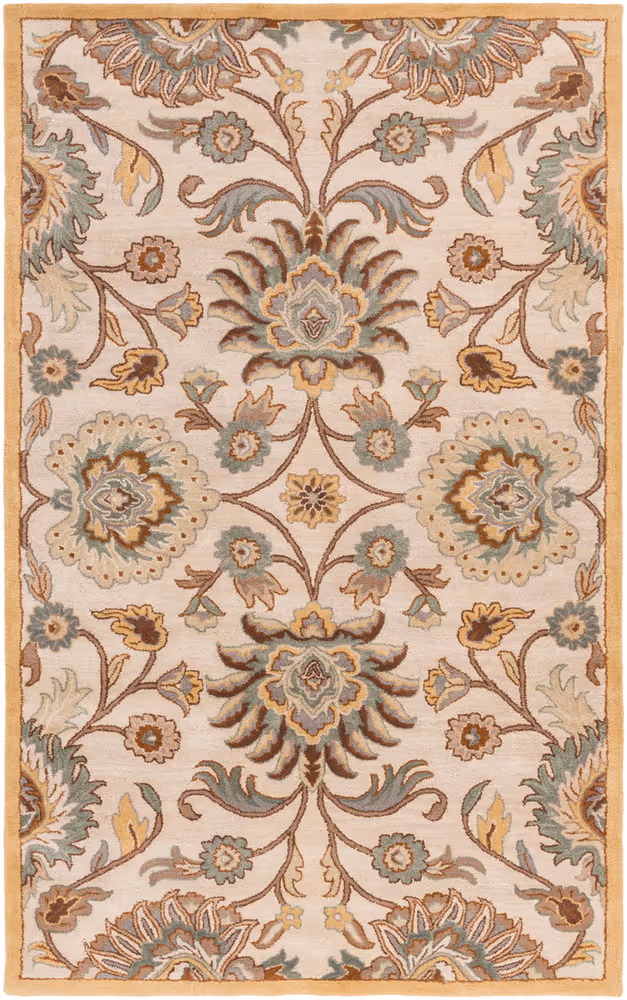 Surya Caesar CAE-1012 Medium Gray Floral Traditional Rug