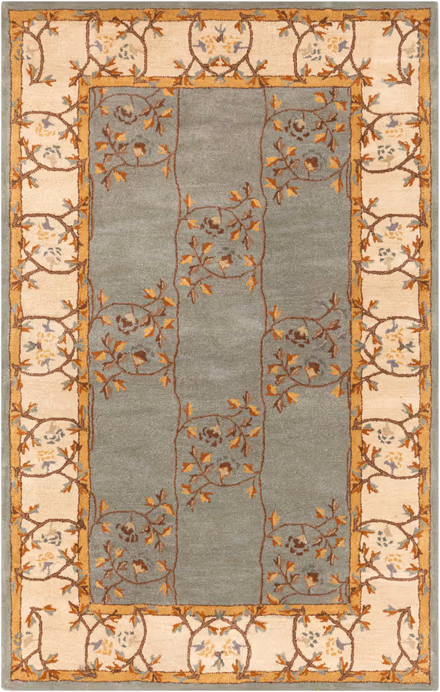 Surya Caesar CAE-1100 Sage Bordered Wool Rug