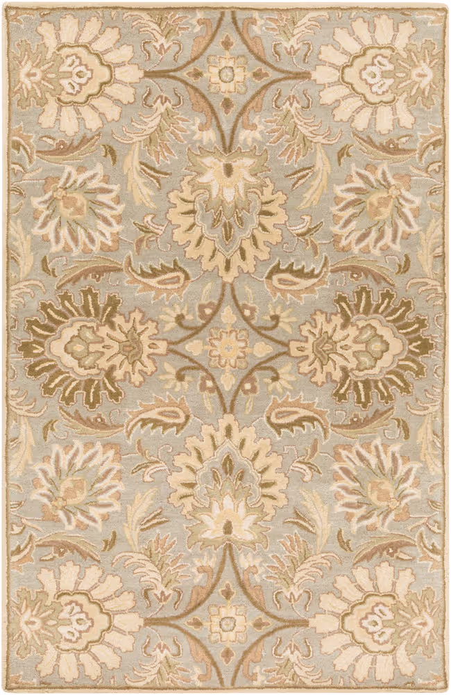 Surya Caesar CAE-1111 Medium Gray Floral Wool Rug