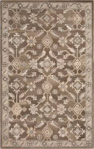 Surya Caesar CAE-1200 Dark Brown Patterned Bordered Rug Product Image
