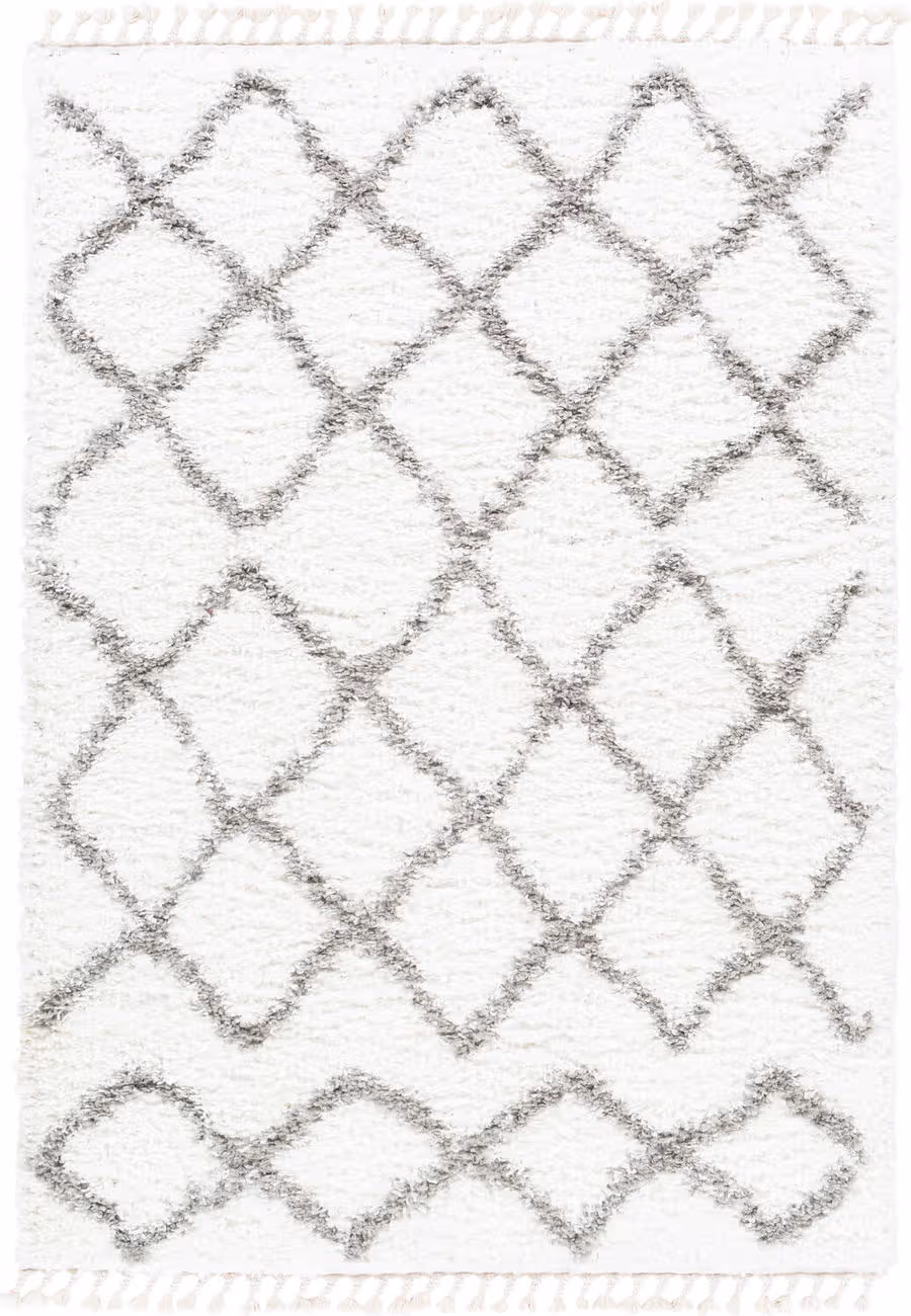 Modern Loom Adhaferatz ADZ-2301 White Power Loomed Synthetic Rug